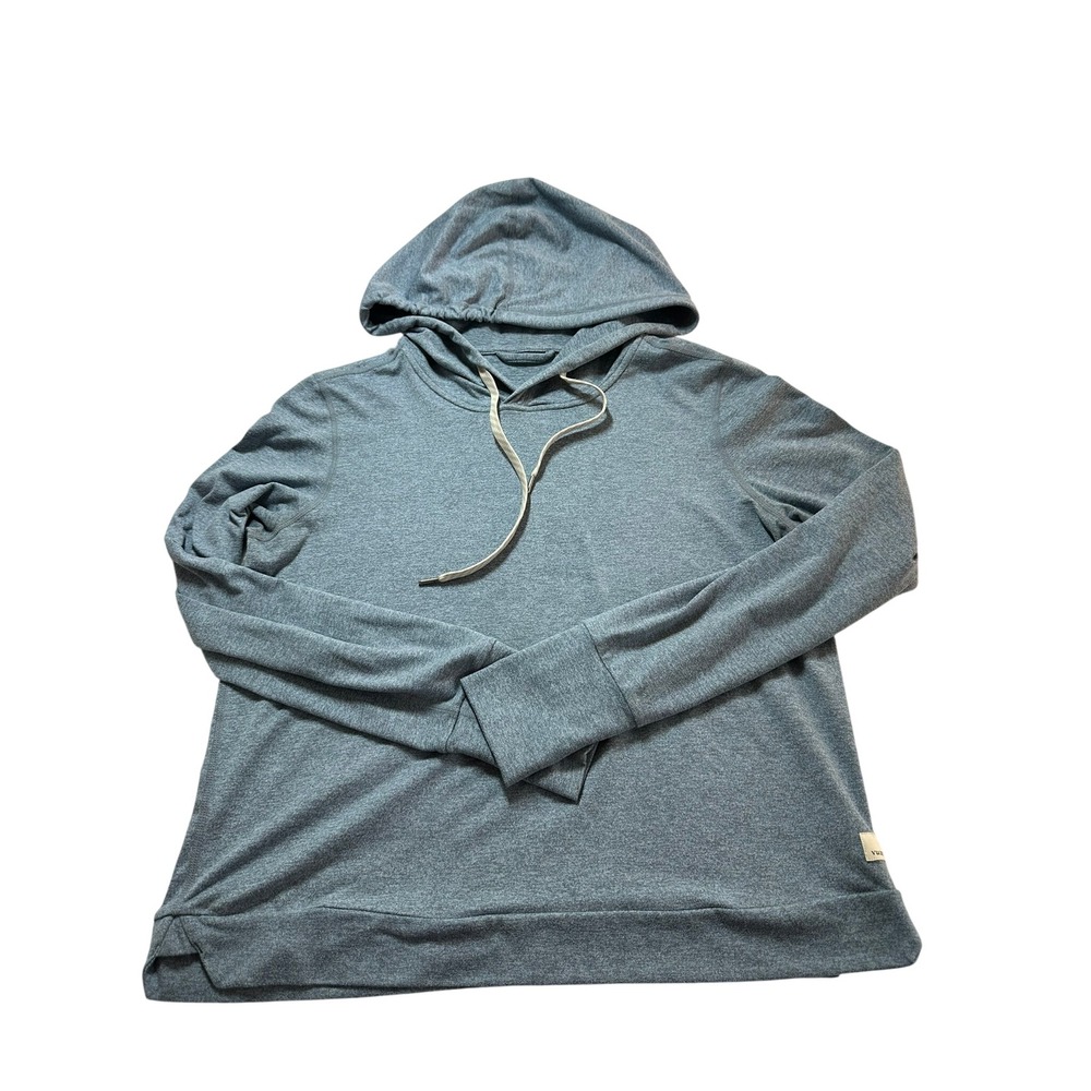 Vuori Halo Essential Hoodie Women M Blue Very Good Heathered Performance Top